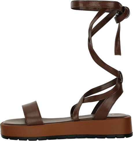 KEIIYJ Women Strappy Platform Sandals Comfortable Sole with Lace Up Cute Wedge Flatform Open Toe One Band Causal Summer in Saudi Arabia