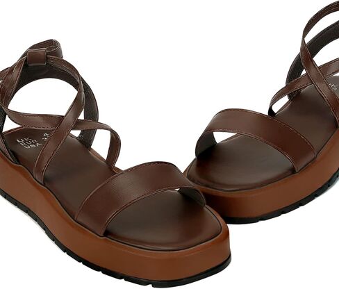 KEIIYJ Women Strappy Platform Sandals Comfortable Sole with Lace Up Cute Wedge Flatform Open Toe One Band Causal Summer in Saudi Arabia