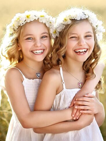 hicarer 5 قطع يونيكورن القلب المنجد قلادة الحيوان حورية البحر قوس قزح القلب تاج قلادة قلادة بريق لطيف فراشة زهرة في القلب سلسلة قلادة مجوهرات للفتيات الفتيان الاطفال عيد ميلاد in Kuwait