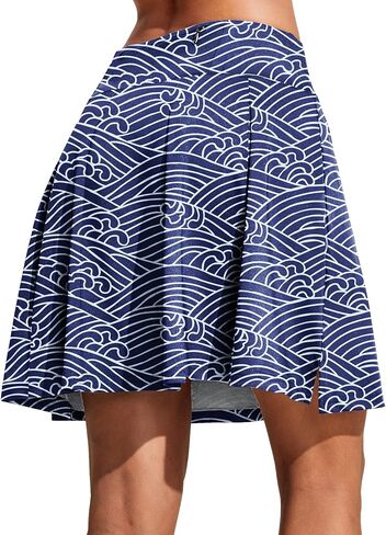 COOrun 18" Skorts for Women High Waist Golf Skirt Pleated Athletic Tennis Skorts with 4 Pockets Shorts Casual Modest Skirts in Kuwait