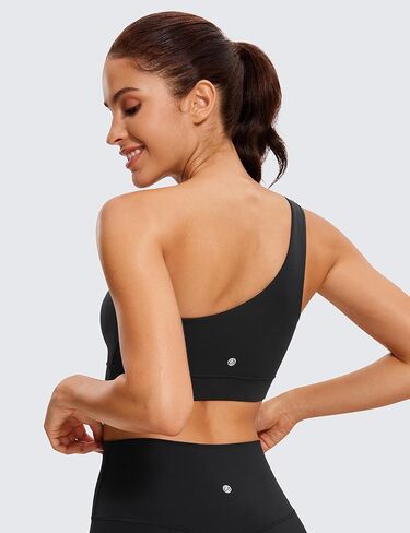 حمالة صدر رياضية بكتف واحد للنساء من CRZ YOGA Butterluxe - بدون أكمام وحزام واحد منخفض التأثير وغير متماثل للتمرينات الرياضية in Kuwait