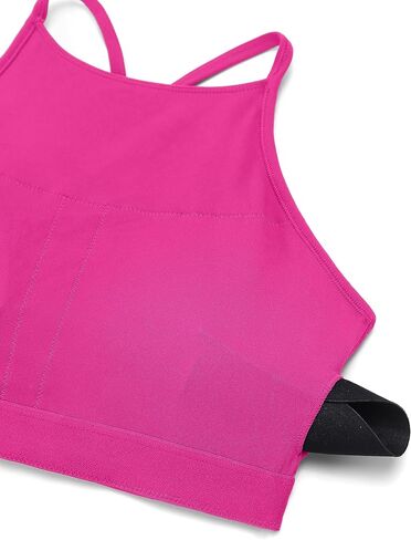 حمالة صدر رياضية للسيدات من CRZ YOGA Butterluxe برقبة عالية وظهر على شكل حرف Y - حمالة صدر مبطنة بظهر راسيرباك وحزام رفيع للتمرين واليوجا in Kuwait