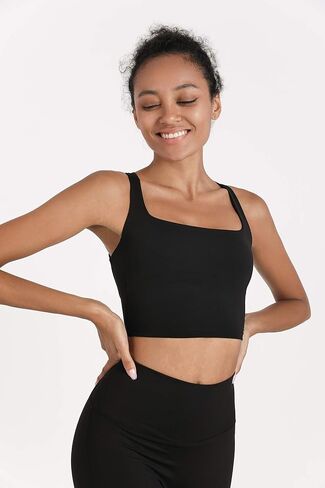 romansong Strappy Yoga حمالات الصدر الرياضية للنساء مبطن متقاطع الظهر تانك القمم in Kuwait