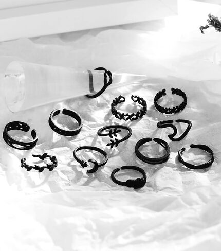 KOHOTA 12PCS 18K Gold Plated Adjustable Toe Rings for women Summer Beach Open Toe Rings Set Flower Arrow Tail Pinky Band Rings Barefoot Foot Jewelry in Kuwait
