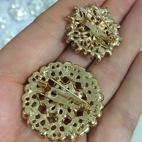 Mutian Fashion Lot 24 قطعة دبابيس دبابيس زهرة كريستال حجر الراين in Saudi Arabia