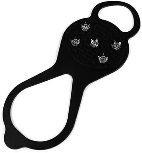 TreereSea Ice Spikes for Shoes, Universal Ice Cleats Ice Grips Non-Slip Shoe Grips for Ice Sports- Anti Slip Rubber Grips with 5 Steel Studs Crampon in Kuwait