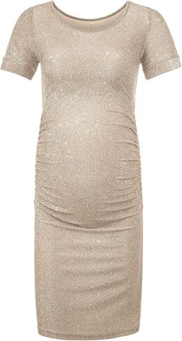 KIM S Glitter Maternity Dress Photoshoot Bodycon Dresses for Baby Shower or Daily Wear in Kuwait