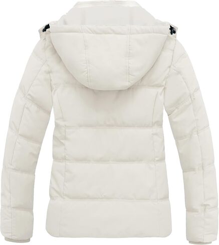 Wantdo Women's Hooded Warm Winter Coat Quilted Thicken Puffer Jacket with Removable Hood in Kuwait