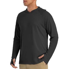 Boladeci Men's Sun Shirts Long Sleeve Hooded UPF 50+ UV Protection Quick Dry Cooling Summer Fishing Hiking Swim Tee T-Shirts