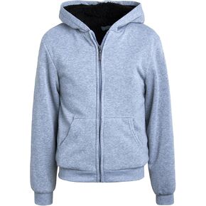 Coney Island Boys’ Sweatshirt - Soft Fleece Sherpa Lined Zip Up Hoodie with Side Pockets - Sweatshirts for Boys (Sizes: 4-16)