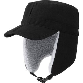 AISIYEDO Winter Windproof Ear Flap Hats Denim Baseball Cap Ushanka Trapper Hat Men&Women Fashion Army Cap in Kuwait