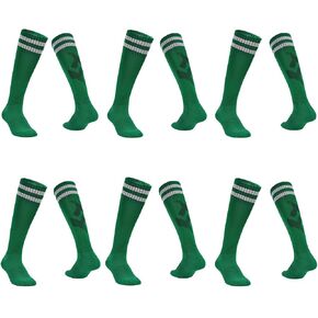 Barrlves 6 Pairs Kids Soccer Socks Striped Knee High Tube Socks Football Uniform Sports Socks for Boys Girls 8-14 Years Old in Saudi Arabia