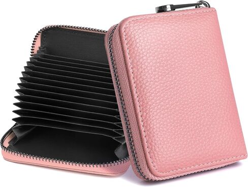 Badiya Genuine Leather Credit Card Holder for Women RFID Blocking Accordion Small Card Case Wallet in Kuwait