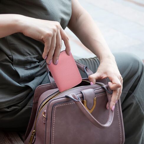 Badiya Genuine Leather Credit Card Holder for Women RFID Blocking Accordion Small Card Case Wallet in Kuwait