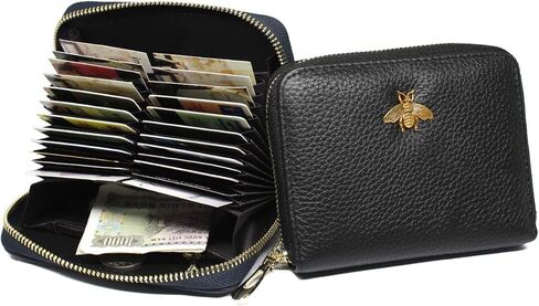 حافظة بطاقات الائتمان Imeetu RFID من الجلد بسحاب ومحفظة 24 فتحة للبطاقات للنساء in Kuwait