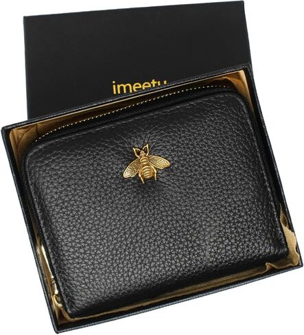 حافظة بطاقات الائتمان Imeetu RFID من الجلد بسحاب ومحفظة 24 فتحة للبطاقات للنساء in Kuwait