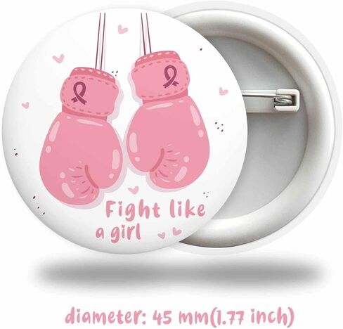 NeeKCheers 48 Pcs Breast Cancer Awareness Pins, Gifts for Women, Round Pink Ribbon Brooch Badge Pins Survivor Month aion Accessories in Saudi Arabia
