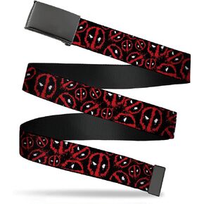 Buckle-Down Men's Web Belt-Deadpool-1.25" Wide-Fits up to 42" Pant Size, Multicolor in Saudi Arabia