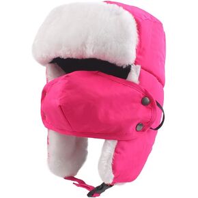 Winter Boy Trapper Trooper Hat Outdoor Warm Girls Ski Cap Windproof Mask Ear Flaps Hats for Kids