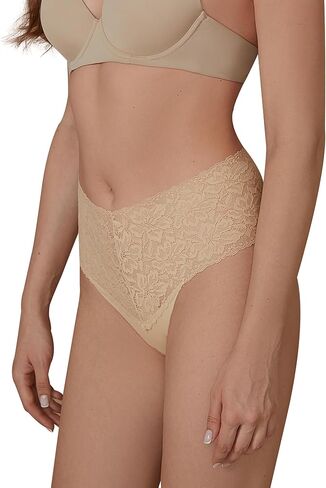 SHARICCA Women Seamless High Waist Underwear Sexy Floral Lace Thong Soft Comfortable Panties Pack in Saudi Arabia