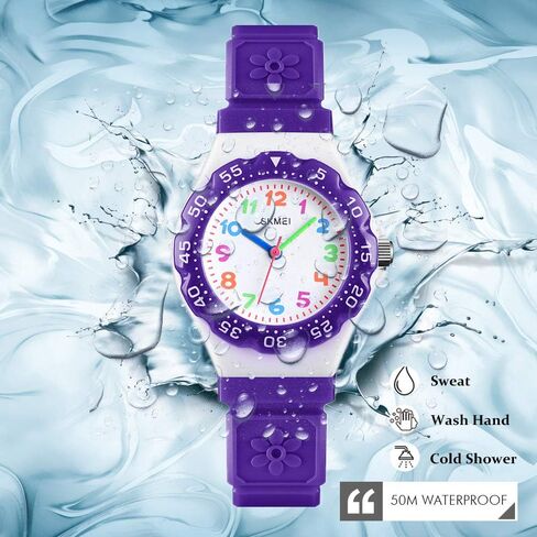 CakCity Kids Watch Waterproof Cute Cartoon Analog Girls Boys Wrist Watch for Little Child Time Teacher for Children 3-10 Year in Kuwait