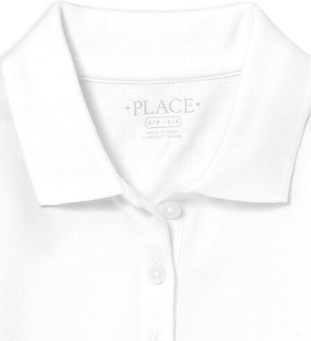 The Children's Place girls Long Sleeve Pique polo shirts, White Single, XX-Large US in Kuwait