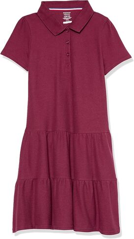 French Toast Girls' One Size Short Sleeve Ruffle Pique Polo Dress in Saudi Arabia