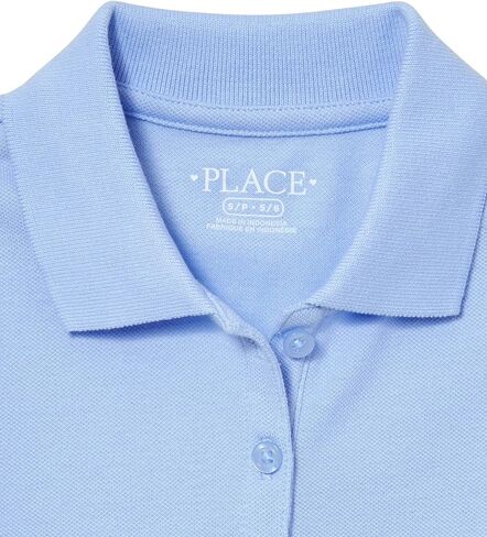 The Children's Place Girl's Long Sleeve Pique Polo, Daybreak, XX-Large in Kuwait