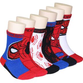 Super Hero Adventures Spider-Man Boys Toddler 6 pack Crew Socks in Kuwait