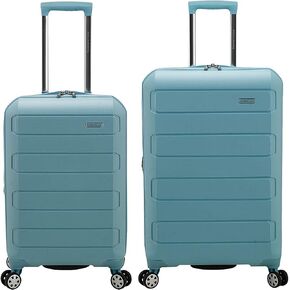 Traveler's Choice Pagosa Indestructible Hardshell Expandable Spinner Luggage, Blue, Check-in Only in Kuwait