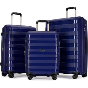 2 piece luggage set Anti-scratch PP Material Hardside uggage, Carry-On,20inch and 28inch Lightweight Spinner all size Expandable double seal Suitcase in Saudi Arabia