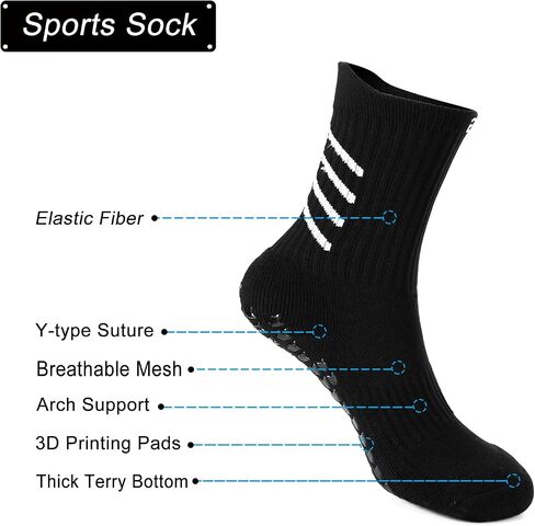 GOGOGOAL Anti-slip Athletic Sock for Kid Youth Boy Girl Toddler Non-slip Slipper Sock Sports sock for Soccer Basketball Yoga… in Kuwait