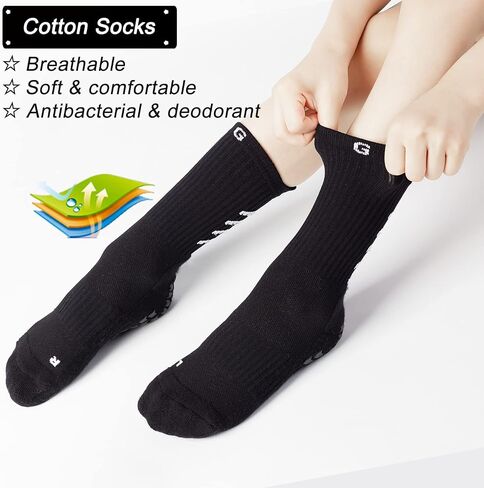 GOGOGOAL Anti-slip Athletic Sock for Kid Youth Boy Girl Toddler Non-slip Slipper Sock Sports sock for Soccer Basketball Yoga… in Kuwait