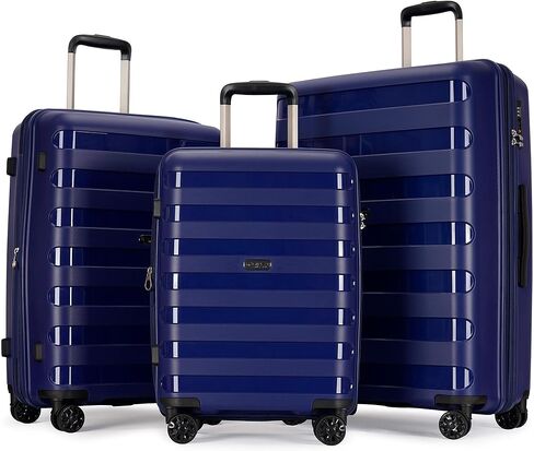 2 piece luggage set Anti-scratch PP Material Hardside uggage, Carry-On,20inch and 28inch Lightweight Spinner all size Expandable double seal Suitcase in Kuwait