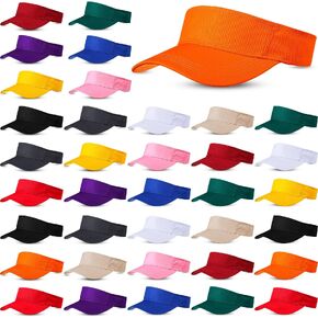 Silkfly 36 Pack Sun Visor Hats Adjustable Sports Athletic hat UV Protection Sun Visor Cap for Men Women Tennis Running Golf