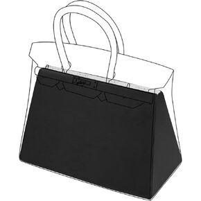 DGAZ Purse Pillow Shaper Insert,Luxury Handbag Tote Shapers, Memory Foam- Fits Birkin 25/30/35/40 Bag (Black, BK25)
