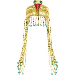 WILLBOND Women's Egyptian Headpiece Crown Snake Beaded Headband Women's Egyptian Costume Accessory Beaded Headdress in Saudi Arabia