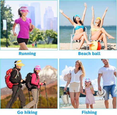 16 Pcs Unisex Sun Visors Plastic Clear Colorful PVC Poker Visor Transparent Sun Visor Hat for Sports Football Golf Summer Beach UV Protection Cap Candy Color Party Accessories Bulk in Saudi Arabia