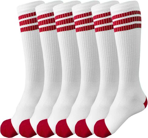 juDanzy 3 Pairs of Knee High Boys or Girls Stripe Team Tube Socks for Soccer, Basketball, baseball and Everyday Wear in Saudi Arabia