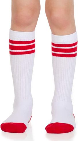 juDanzy 3 Pairs of Knee High Boys or Girls Stripe Team Tube Socks for Soccer, Basketball, baseball and Everyday Wear in Saudi Arabia