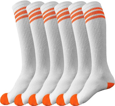 juDanzy 3 Pairs of Knee High Boys or Girls Stripe Team Tube Socks for Soccer, Basketball, baseball and Everyday Wear in Saudi Arabia