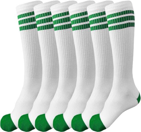 juDanzy 3 Pairs of Knee High Boys or Girls Stripe Team Tube Socks for Soccer, Basketball, baseball and Everyday Wear in Saudi Arabia