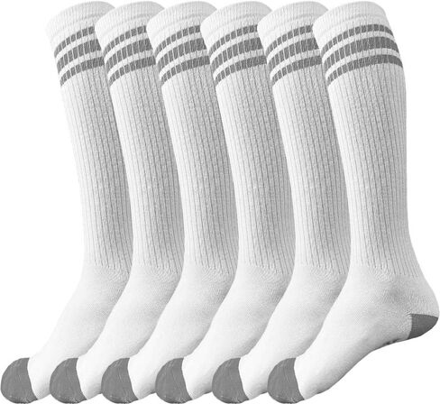 juDanzy 3 Pairs of Knee High Boys or Girls Stripe Team Tube Socks for Soccer, Basketball, baseball and Everyday Wear in Saudi Arabia