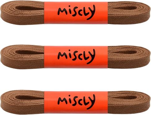 3 أزواج من أربطة الأحذية المصنوعة من القطن المشمع المسطح بعرض 1/4 بوصة من Miscly in Kuwait