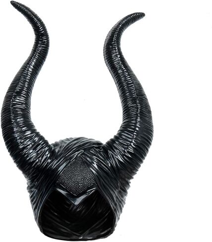 ZIFUNMUR Black Long Halloween Costume Queen Horns Hat Headband Deluxe Magic Witch Headpiece Headdress for Women Girls Adult in Saudi Arabia