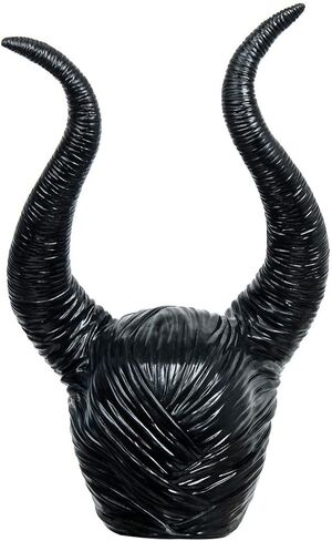 ZIFUNMUR Black Long Halloween Costume Queen Horns Hat Headband Deluxe Magic Witch Headpiece Headdress for Women Girls Adult in Saudi Arabia