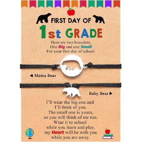 UPROMI 2/3 PCS First Day of Daycare/Preschool/Kindergarten/1st Grade/2nd/3rd Grade Gift, Back to School Bracelet Mommy and Me in Saudi Arabia
