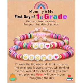 UNGENT THEM First Day of School Gift Mommy and Me Back to School Bracelets in Saudi Arabia
