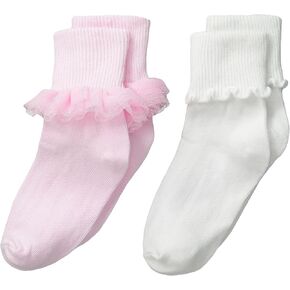 جوارب Jeffery Socks للفتيات بكشكشة ومكشكشة بحافة مكشكشة