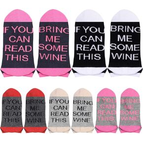 5 أزواج من جوارب Moyel لهدايا النبيذ، إذا كنت تستطيع قراءة هذه الجوارب، حفلة الفتيات المضحكة in Kuwait